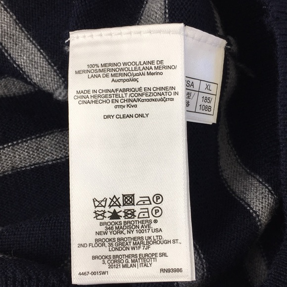 Brooks Brothers Navy Striped Quarter Zip Pullover - Picture 8 of 10